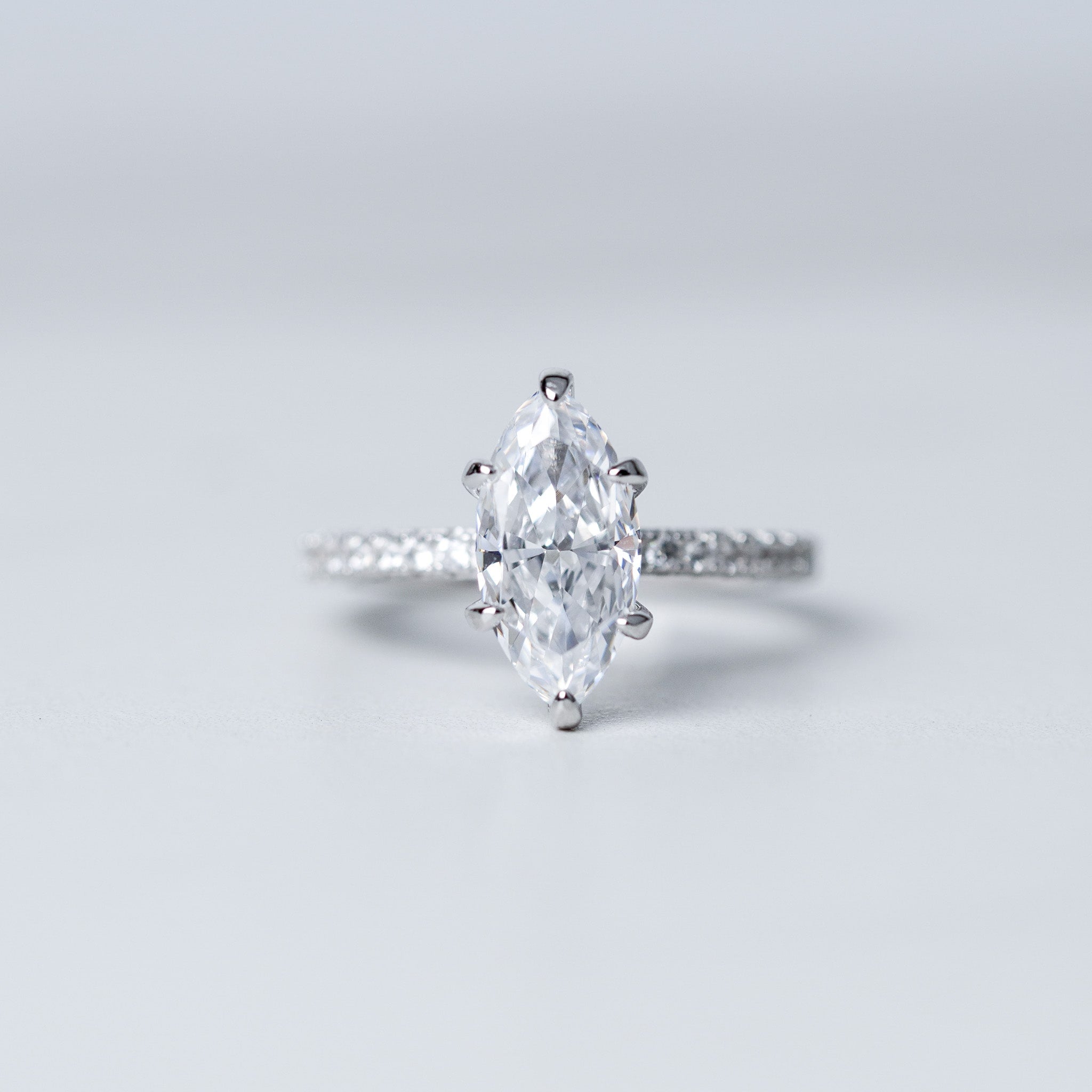 Marquise Simulated Diamond Ring - 1.5 ct