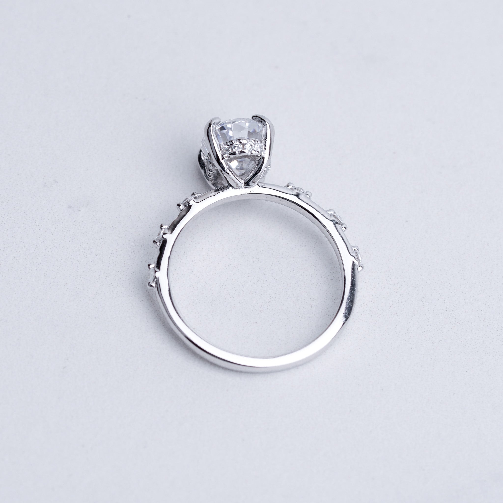 Oval Simulated Diamond Ring