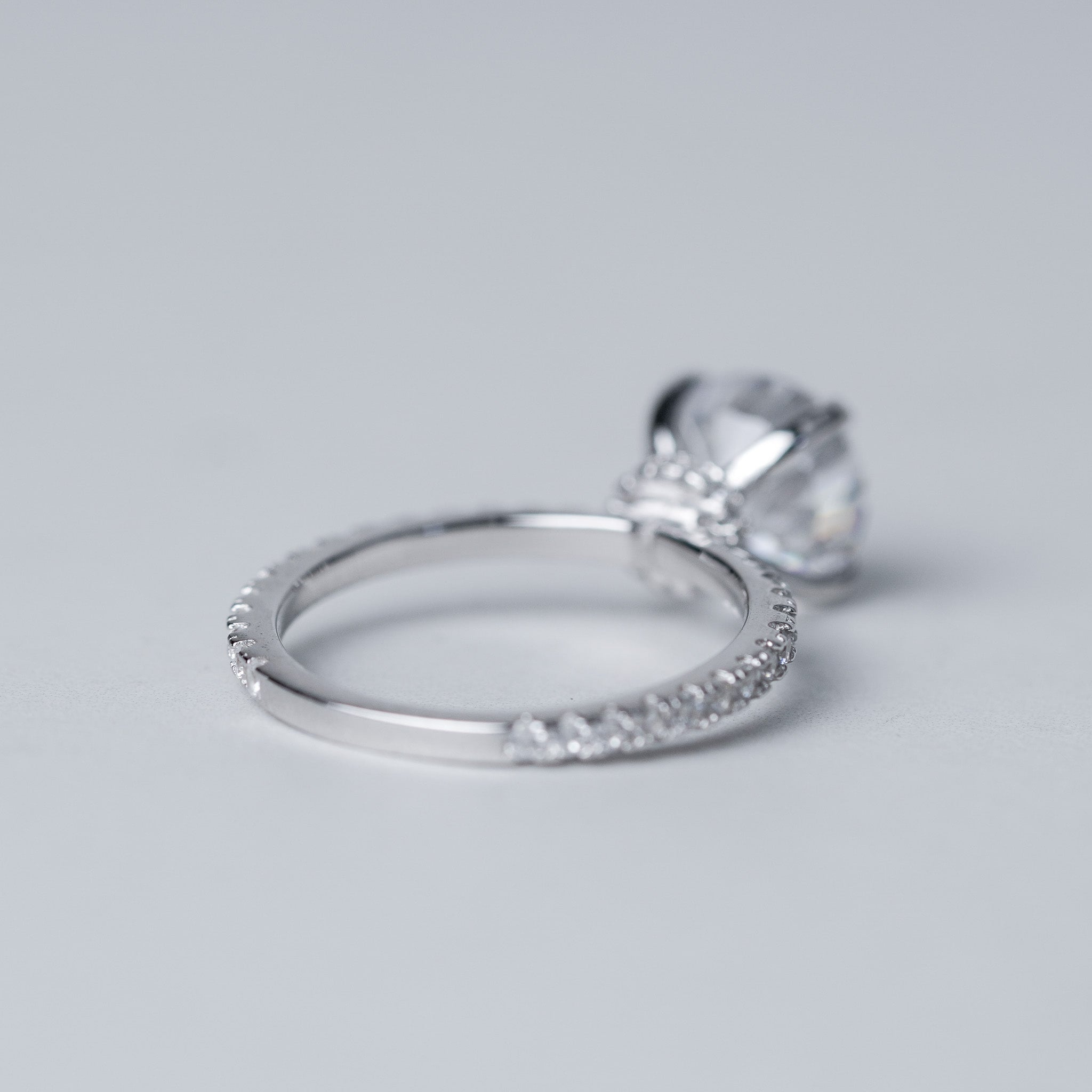 Bow Ring, Radiant-cut Simulated Diamond - 2 ct